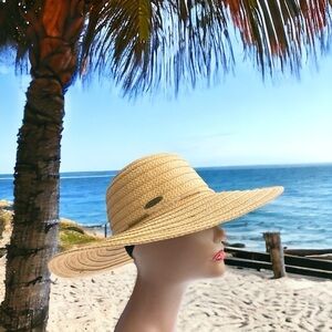 Panama Jack Women's Sun Hat - Straw Paper Braid